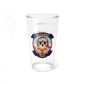 VS-32 Maulers Skull Patch Pint Glass
