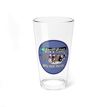 Navy VRC-40 Det 5 Patch Pint Glass, US Navy Customized Carrier Onboard Delivery flying the C-2 Greyhound - Shop Hippy's Goodness