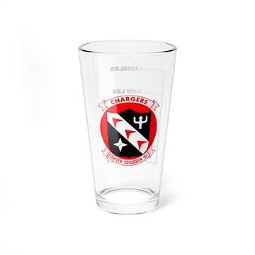 VFA-161 Chargers Shield Logo Fuel Low Pint Glass