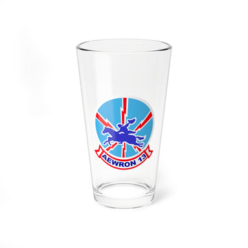 AEWRON-13 Squadron Logo Pint Glass, Navy Airborne Early Warning Squadron - Shop at Hippy's Goodness