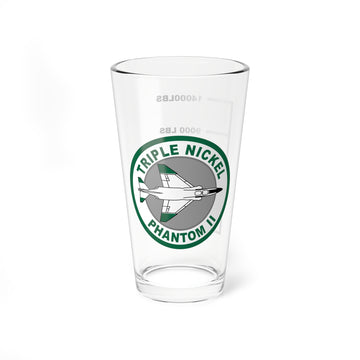 555th Fighter Squadron "Triple Nickel" Phantom II Patch Fuel Low Pint Glass