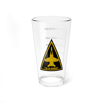 F-18 Hornet Logo Fuel Low Pint Glass