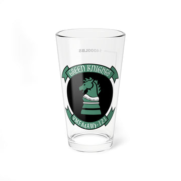 VMFA-121 "Green Knights" Fuel Low Pint Glass, Marine All Weather Fighter / Attack Squadron flying the F-18 Hornet