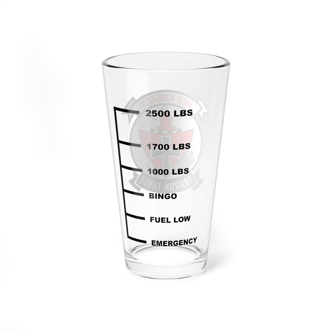 VT-3 Red Knights Fuel Low Pint Glass Mixing Glass 16oz