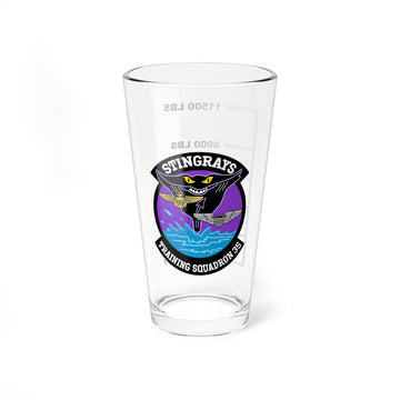 VT-35 "Stingrays" Fuel Low Pint Glass, Navy Multi-Engine Flight Training Squadron flying the T-44C Pegasus