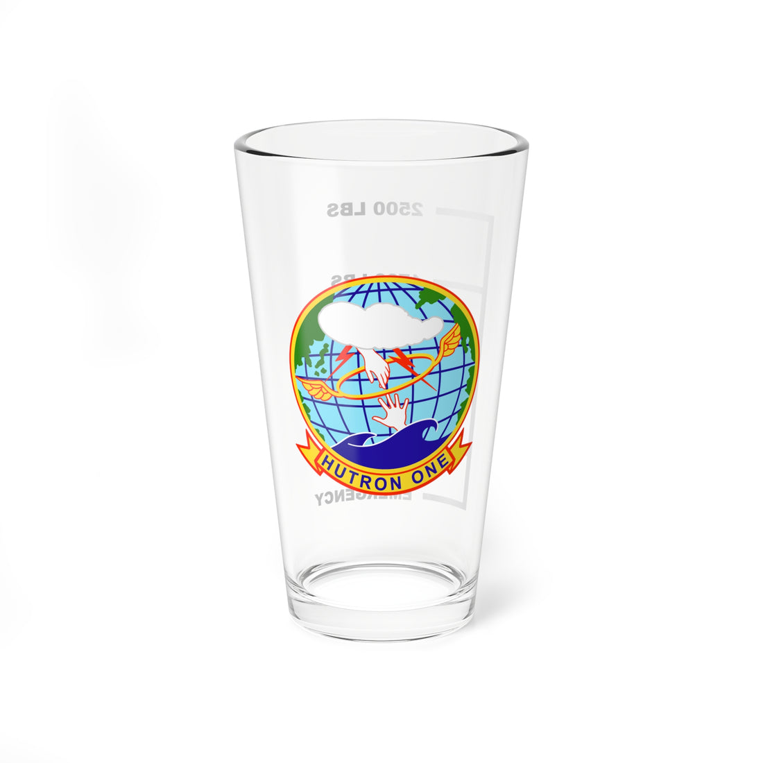 HU-HC-1 Pacific Fleet Angels Fuel Low Pint Glass Mixing Glass 16oz