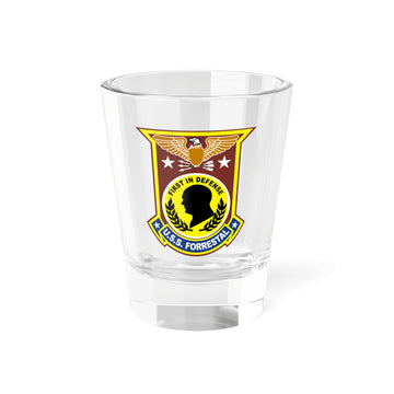 USS Forrestal Shot Glass, 1.5oz, US Navy Aircraft Carrier