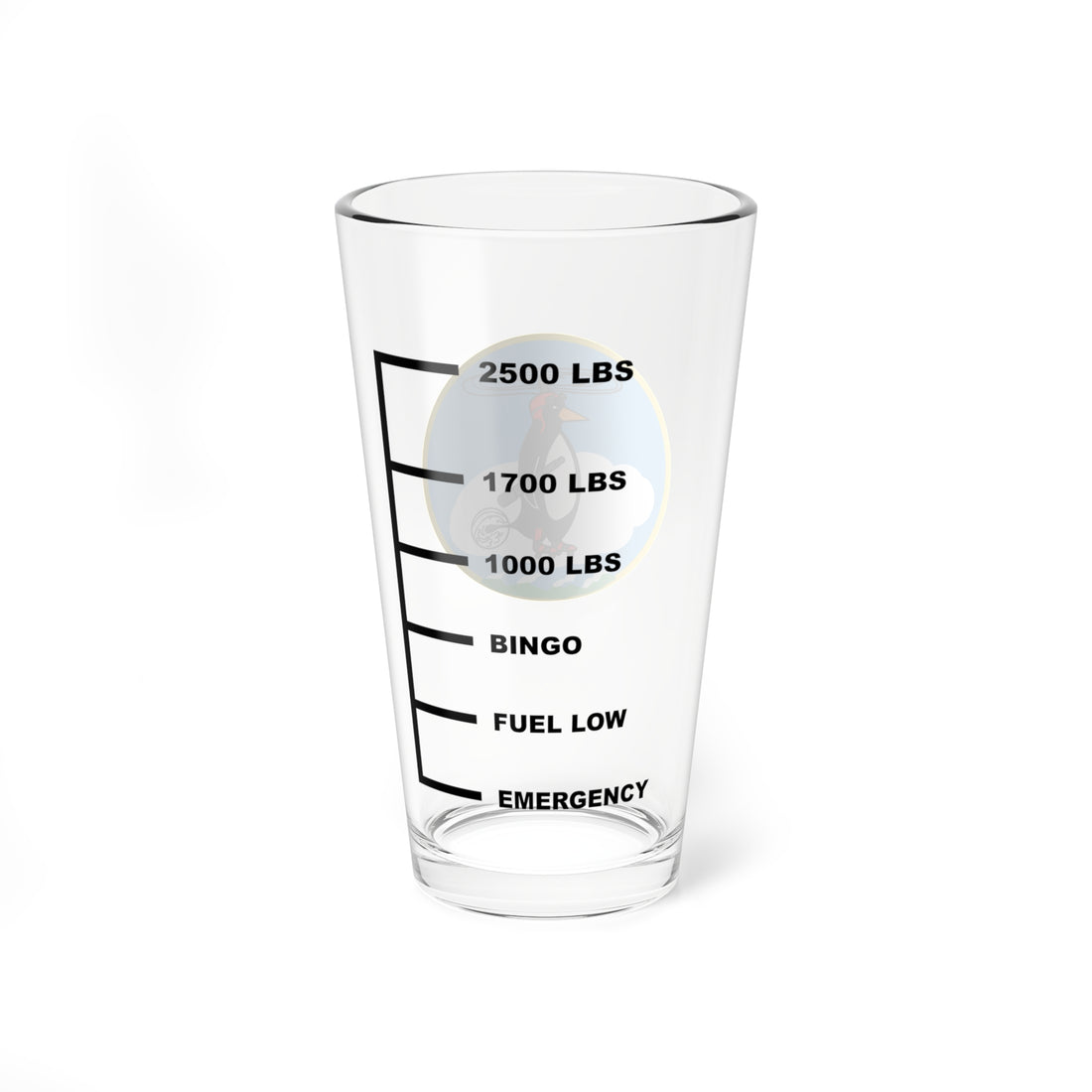 HU-HC-2 Fleet Angels Fuel Low Pint Glass Mixing Glass 16oz