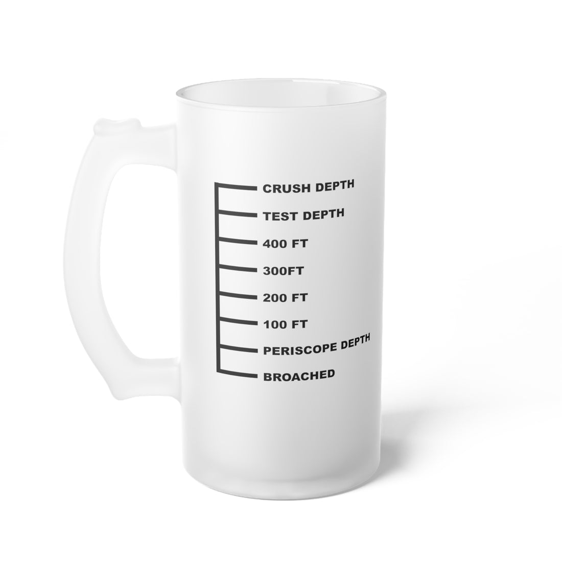 USS Gurnard SSN-662 Crush Depth Frosted Glass Beer Mug – Submarine Force | Hippy's Goodness
