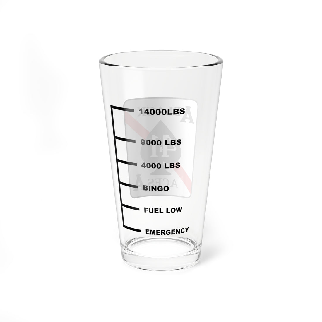 VFA-41 Black Aces Fuel Low Pint Glass