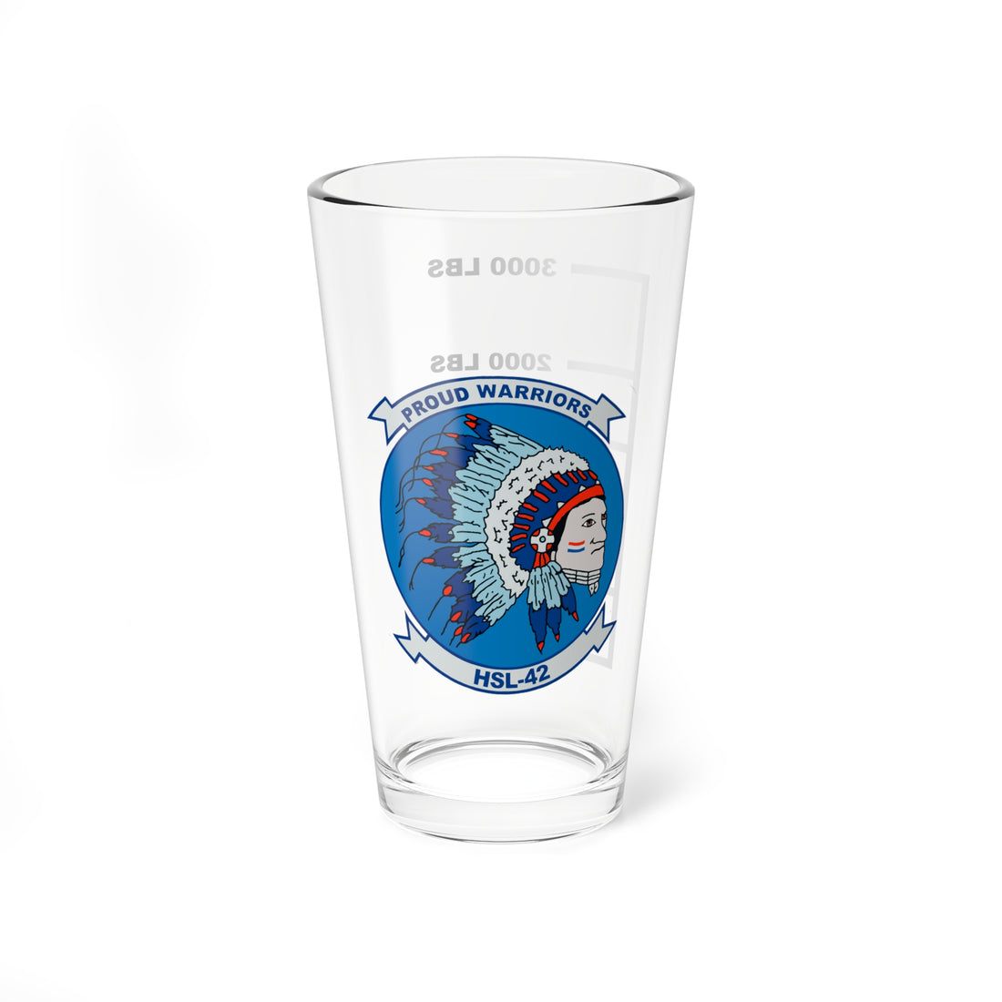 HSL-42 Proud Warriors Fuel Low Pint Glass
