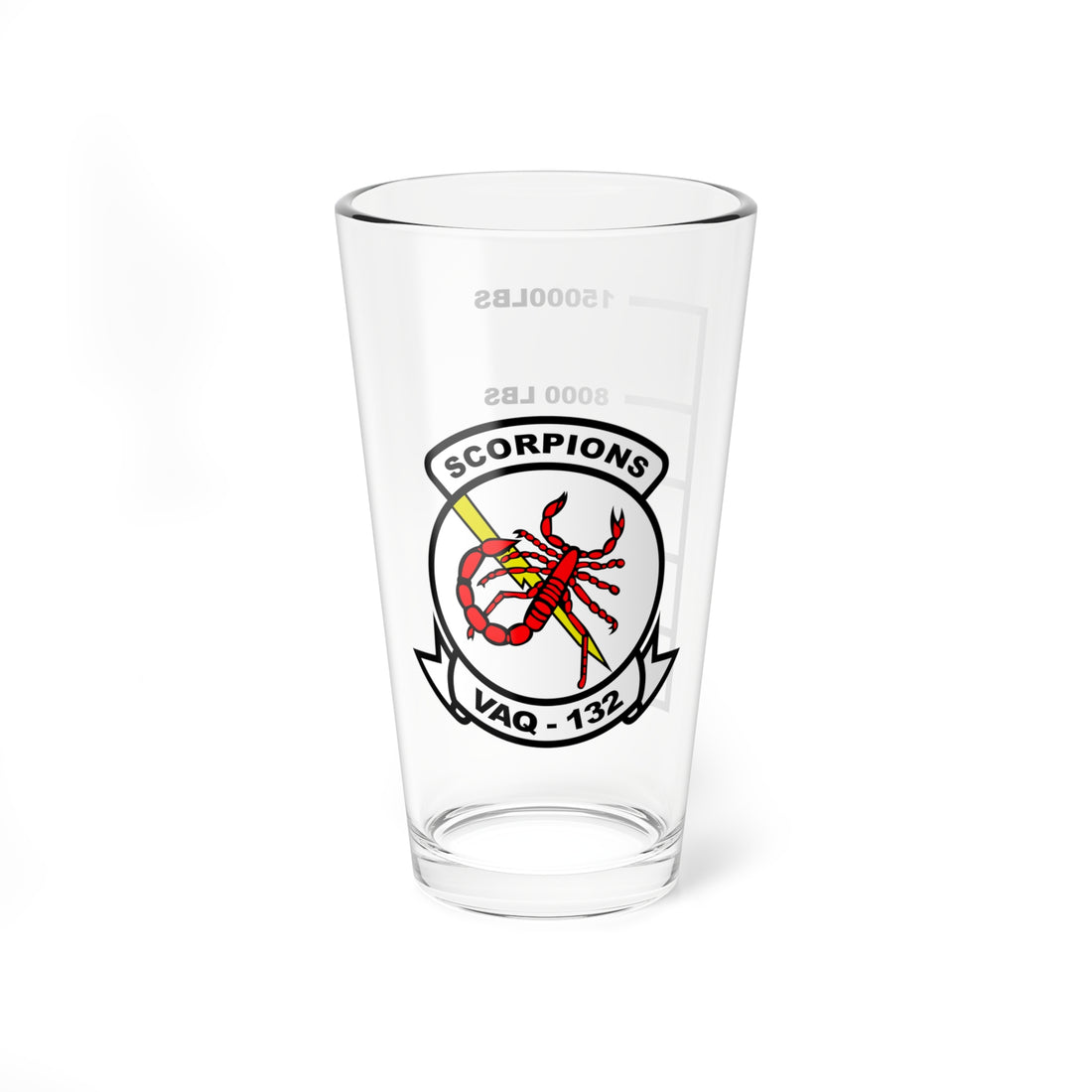 VAQ-132 "Scorpions" Fuel Low Pint Glass