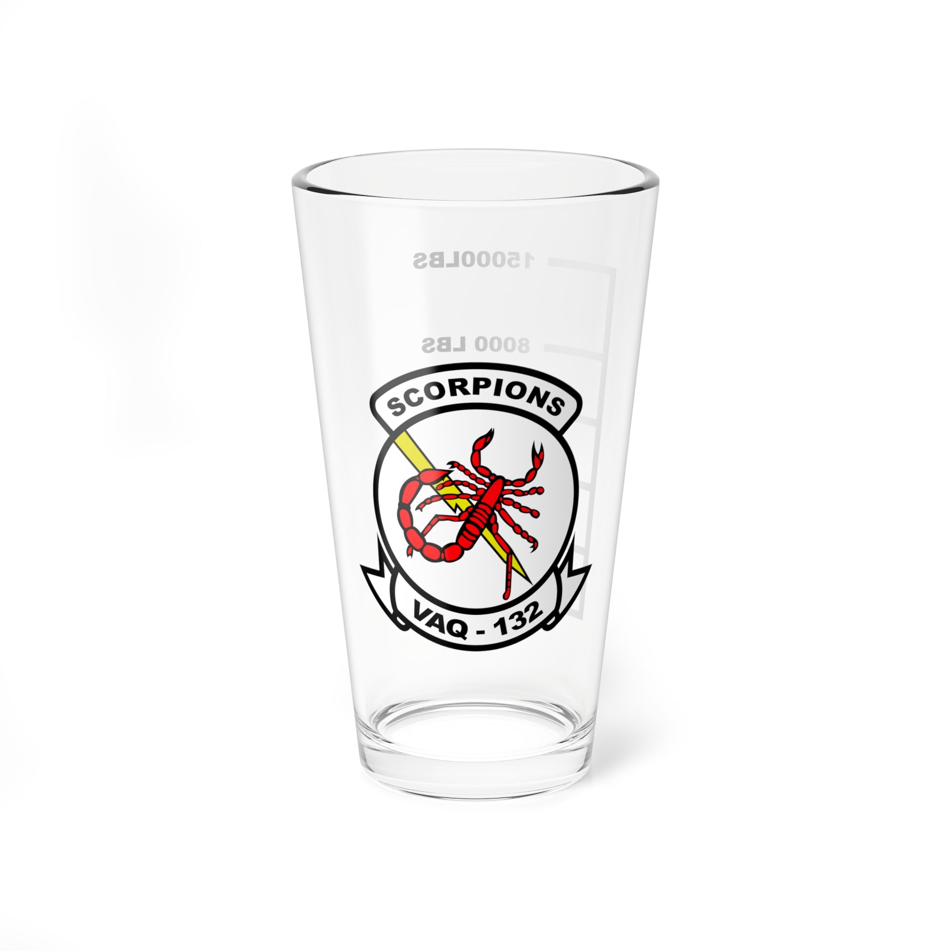 VAQ-132 "Scorpions" Fuel Low Pint Glass
