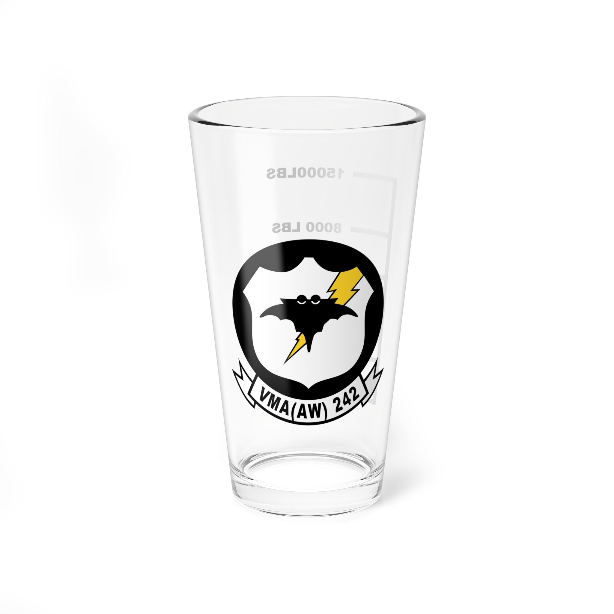 VMA(AW)-242 "Bats" Logo Fuel Low Pint Glass, Marine Attack Squadron flying the A-6 Intruder - Shop at Hippy's Goodness