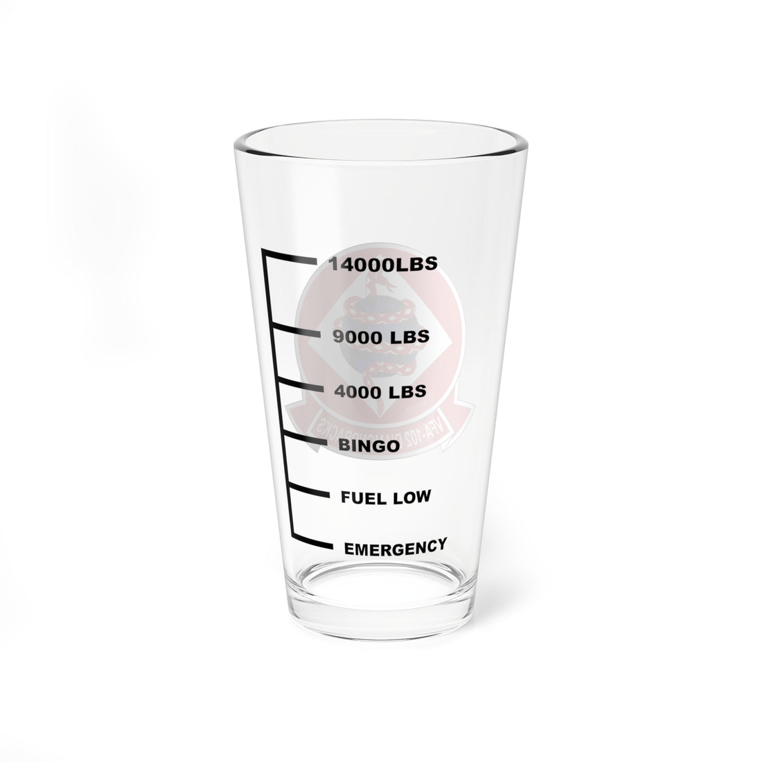 VFA-102 Diamondbacks Fuel Low Pint Glass