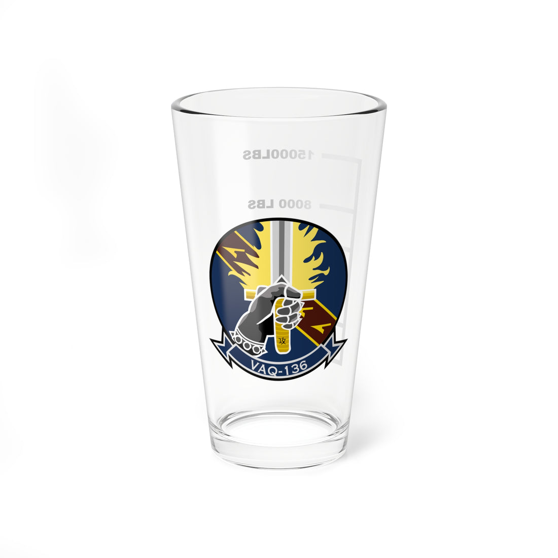 VAQ-136 "Gauntlets" Fuel Low Pint Glass