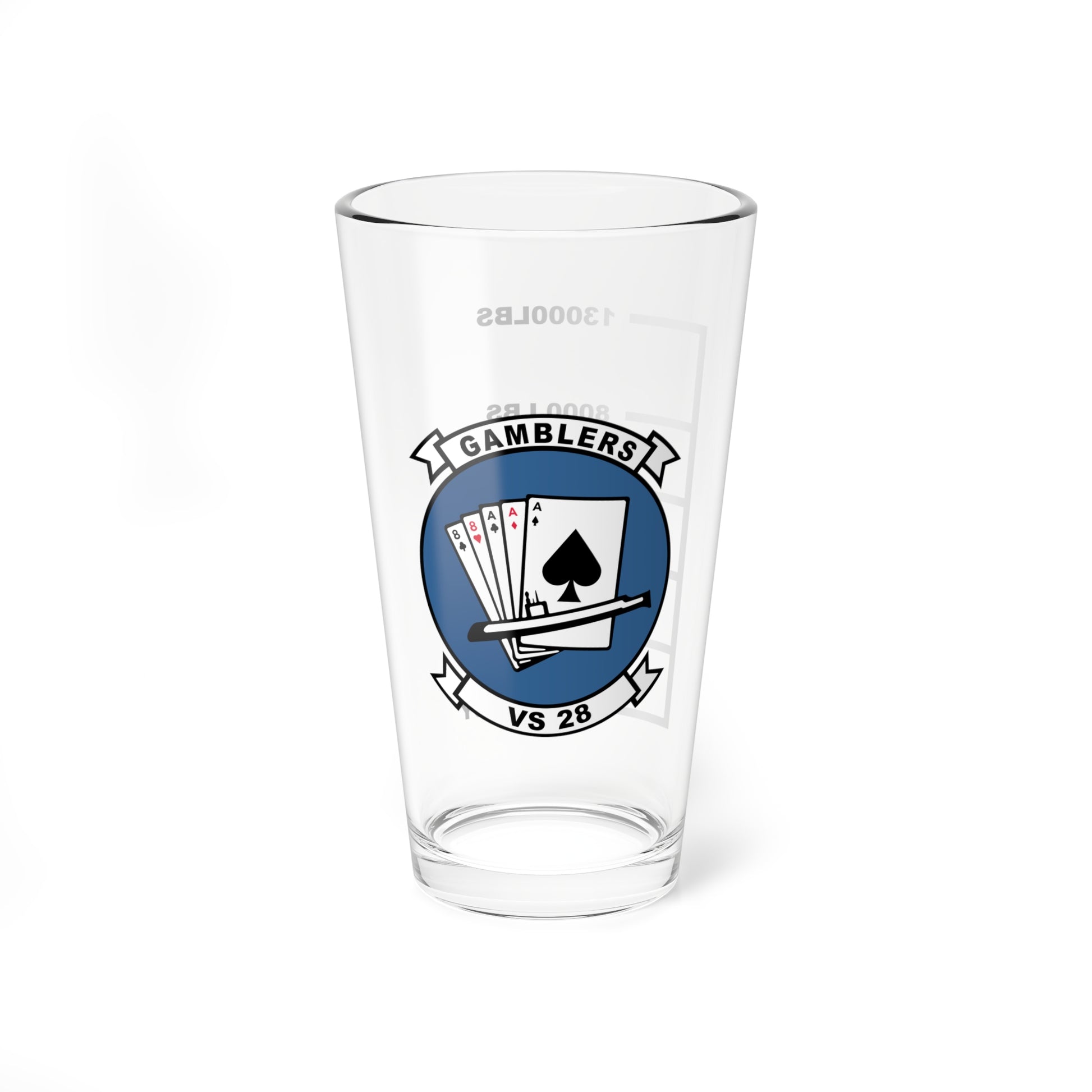 VS-28 "Gamblers" Fuel Low Pint Glass