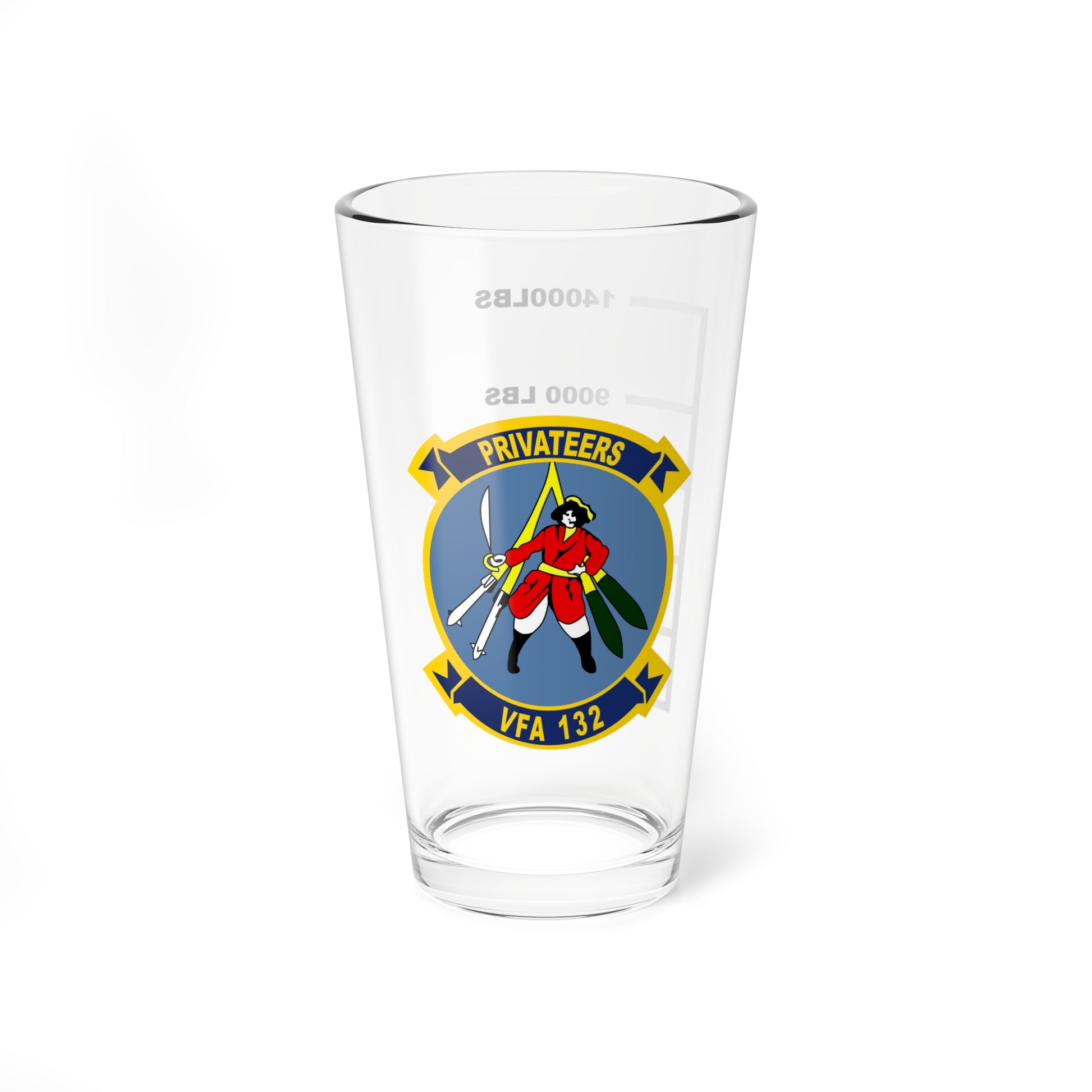 VFA-132 "Privateers" Fuel Low Pint Glass