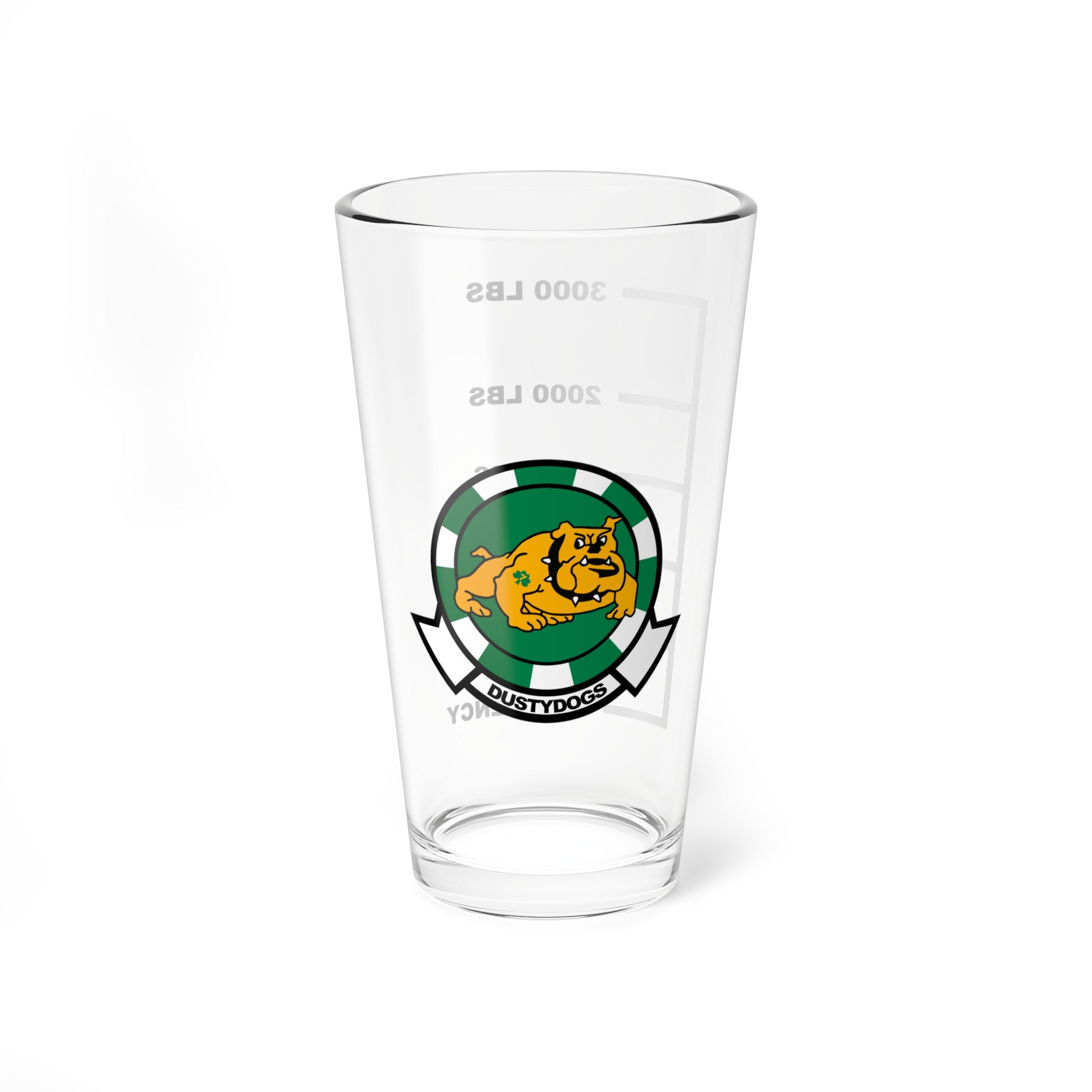 HS-7 Dusty Dogs Fuel Pint Glass 16oz 