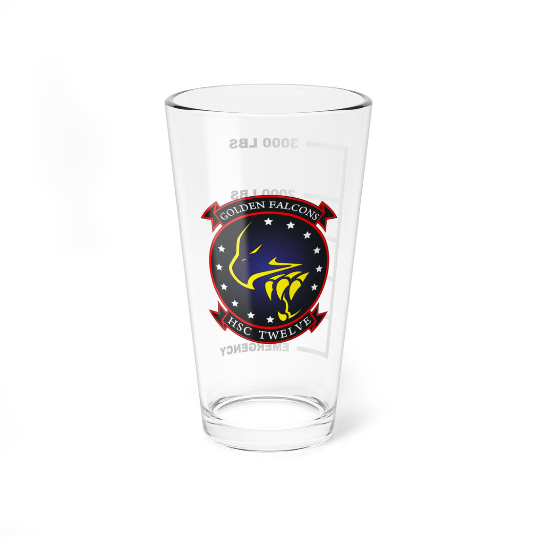 HSC-12 Golden Falcons Fuel Low Pint Glass