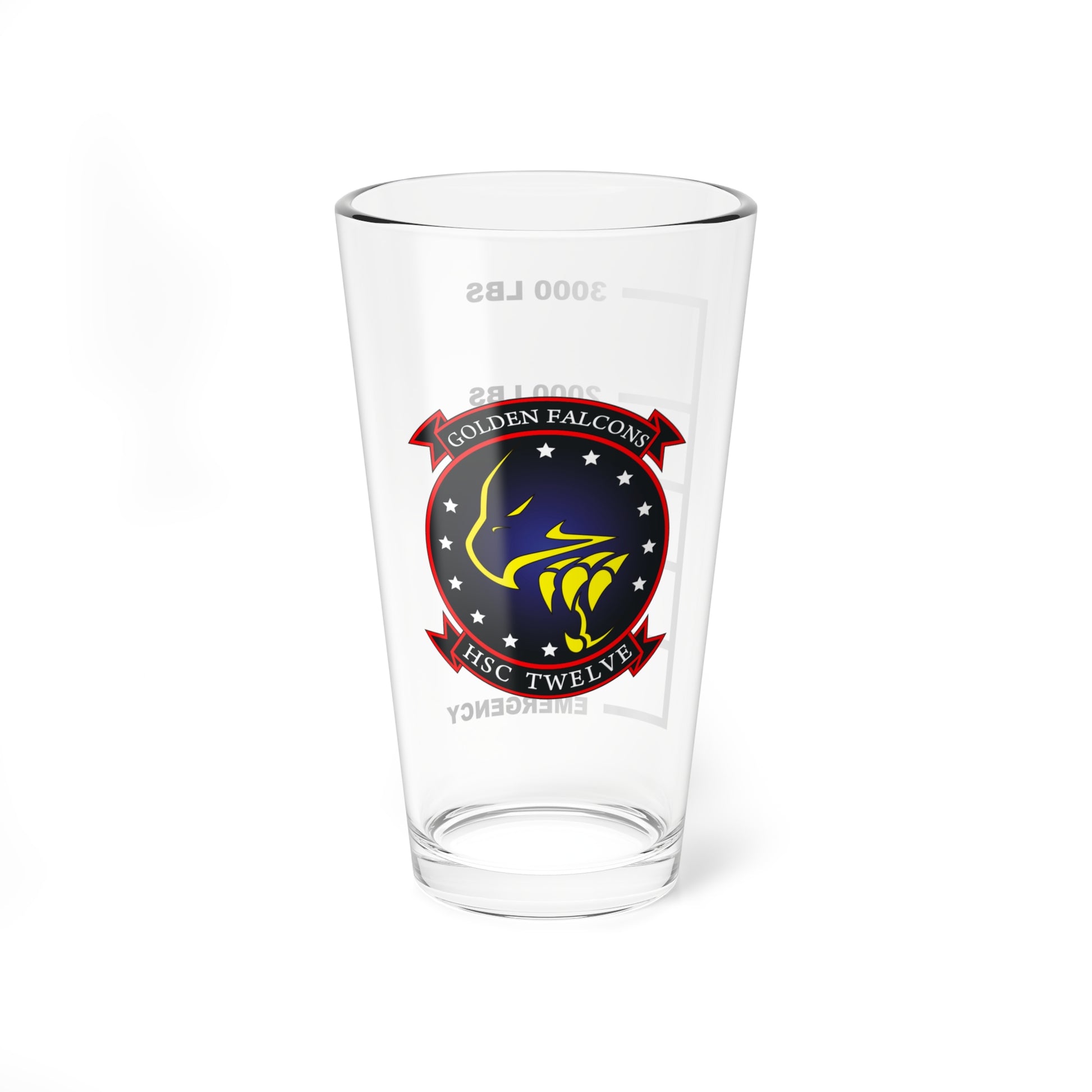 HSC-12 Golden Falcons Fuel Low Pint Glass