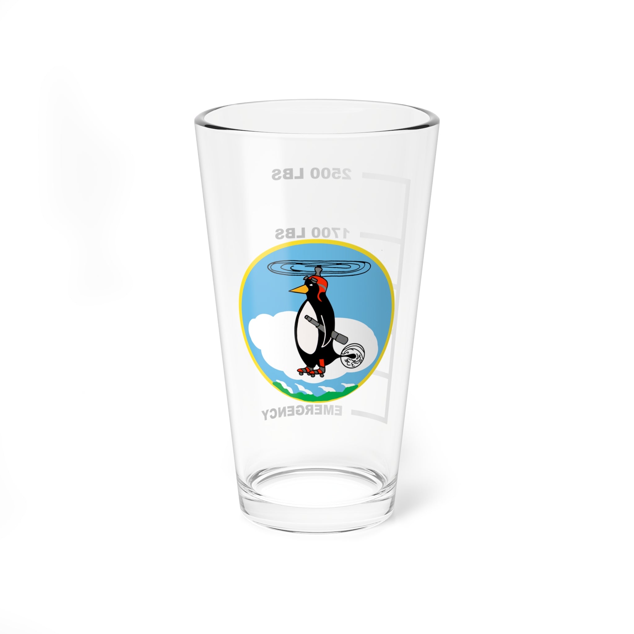 HU-HC-2 Fleet Angels Fuel Low Pint Glass Mixing Glass 16oz