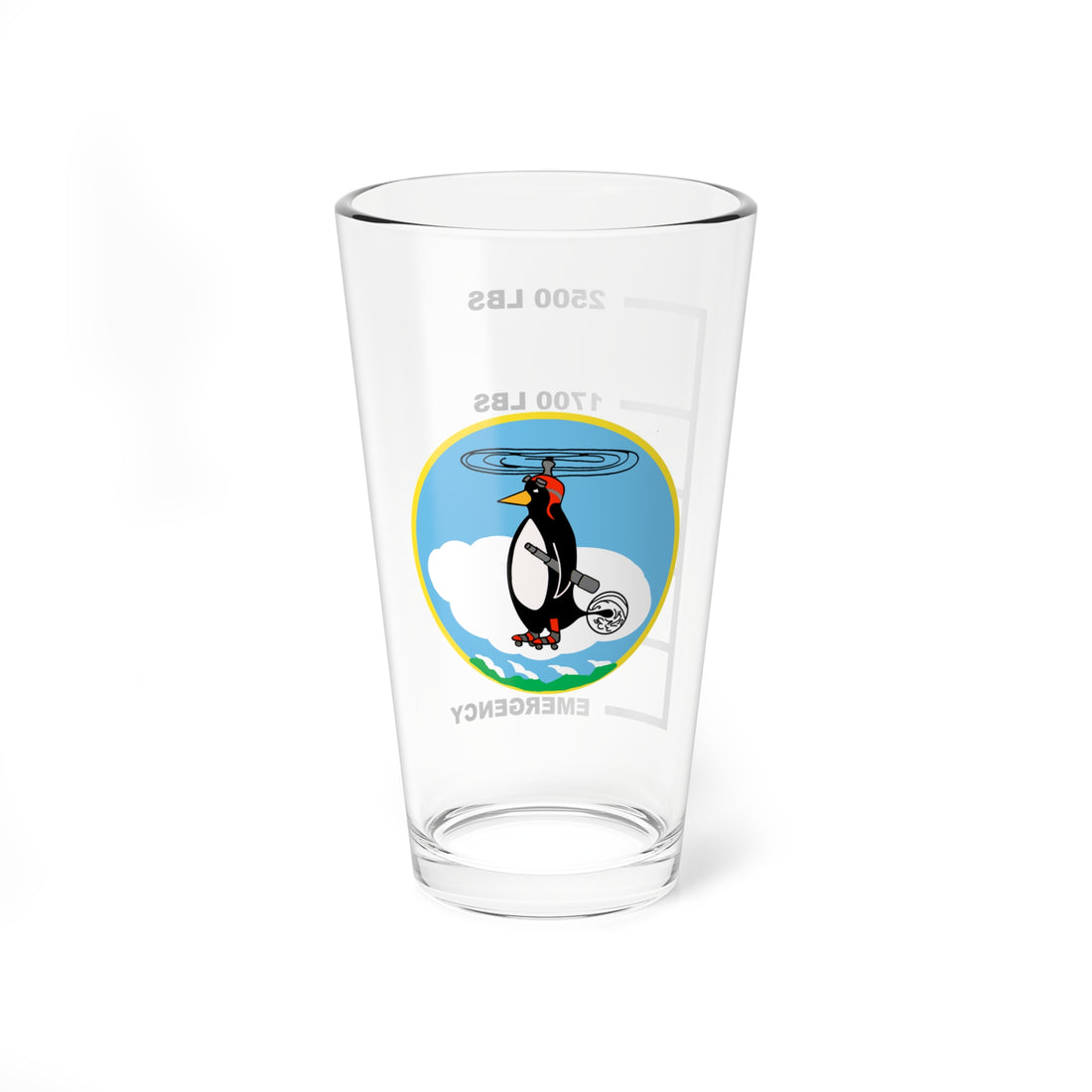 HU-HC-2 Fleet Angels Fuel Low Pint Glass Mixing Glass 16oz