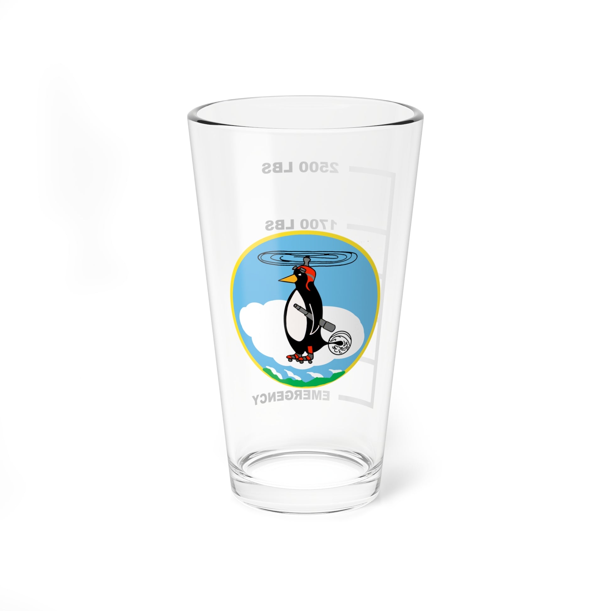 HU-HC-2 Fleet Angels Fuel Low Pint Glass Mixing Glass 16oz
