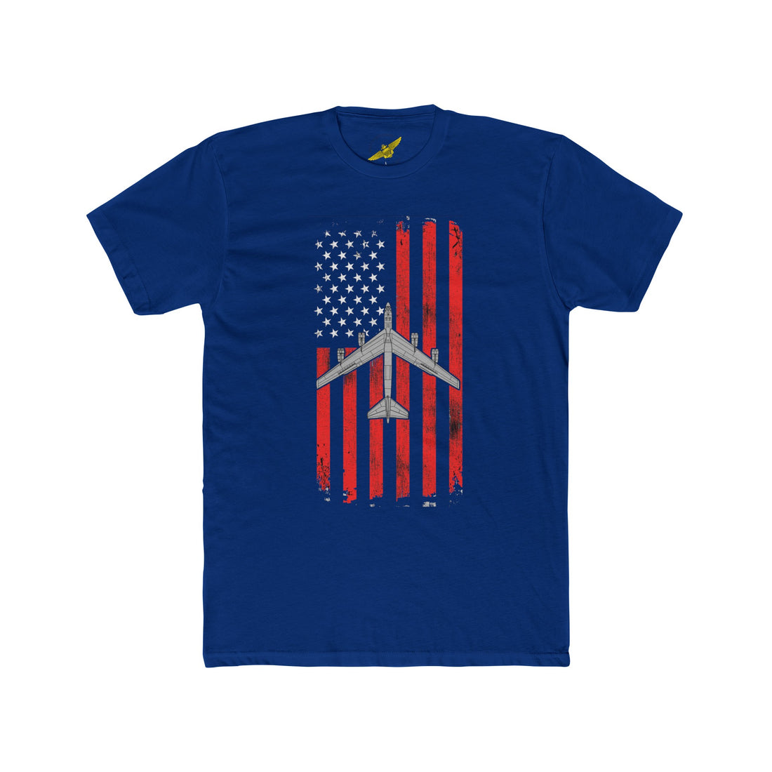 B-52 Stratofortress Patriotic Flag Men's Cotton Crew Tee 