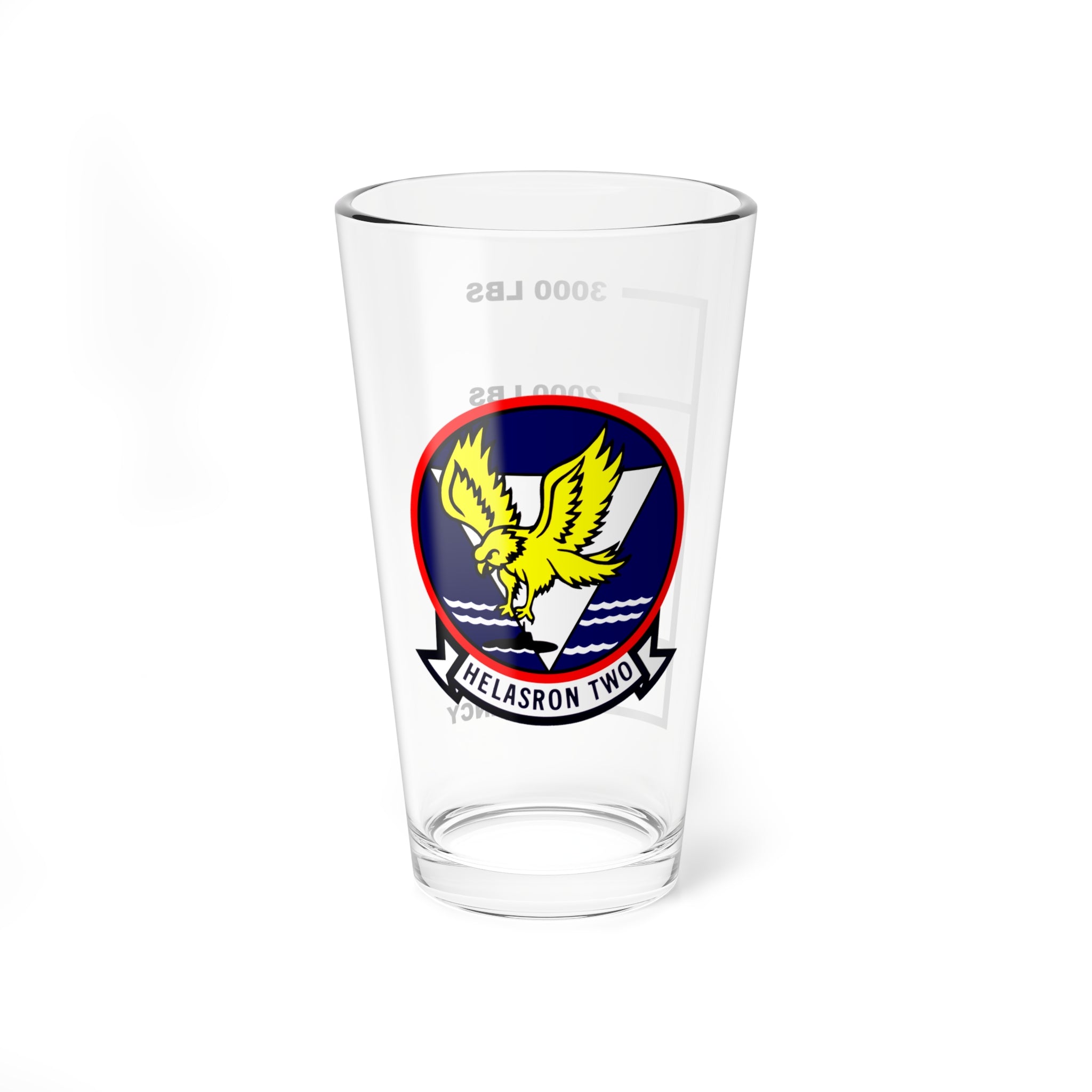 HS-2 World Famous Golden Falcons Fuel Low Pint Glass Mixing Glass 16oz