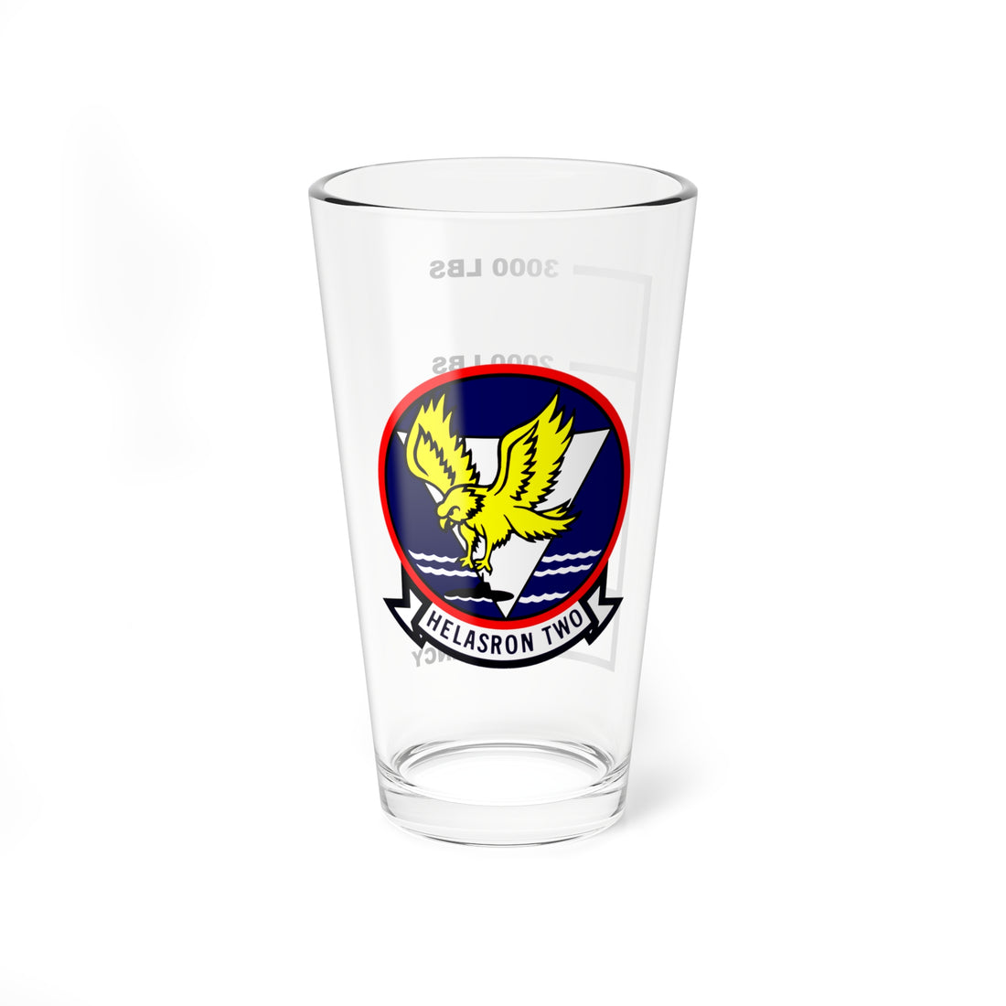 HS-2 World Famous Golden Falcons Fuel Low Pint Glass Mixing Glass 16oz