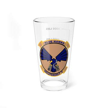 HA(L)-5 "BLue Hawks" Fuel Low Pint Glass, Helicopter Attack Light Naval Aviation, Wings, Veteran, H-1