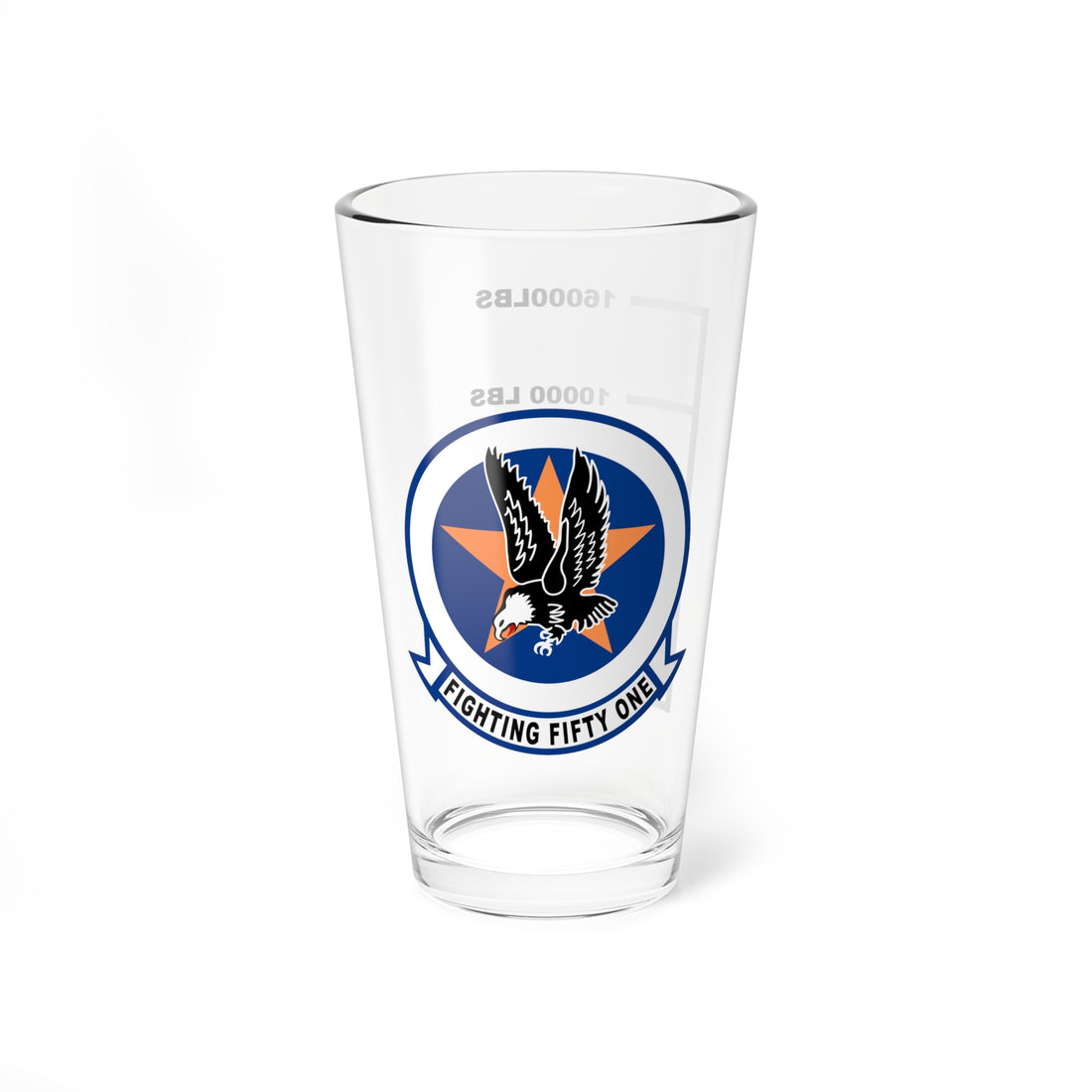 VF-51 Screaming Eagles Fuel Low Pint Glass