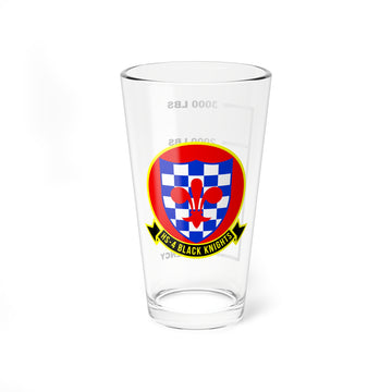 HS-4 Black Knights Fuel Low Pint Glass Mixing Glass 16oz