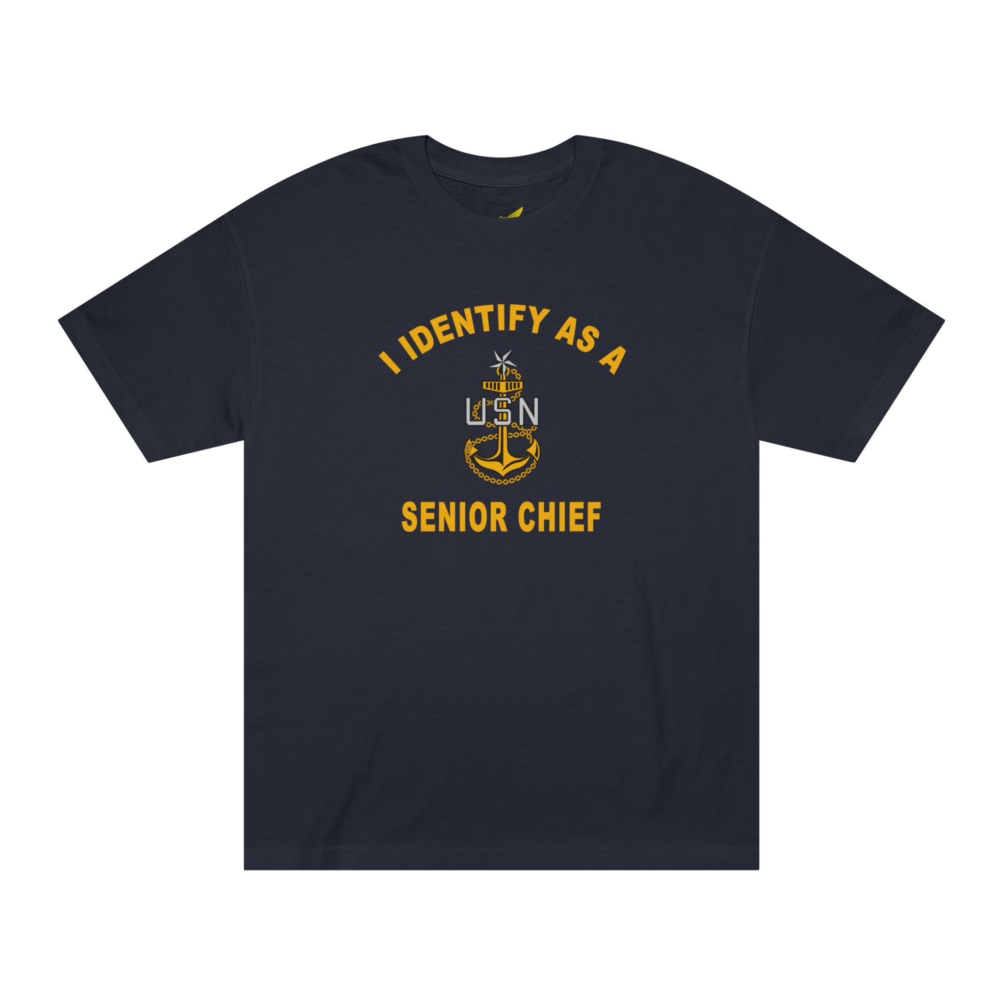 I Identify as a Senior Chief - Navy Senior Chief Petty Officer, Personalized with Number of back - Shop at Hippy's Goodness