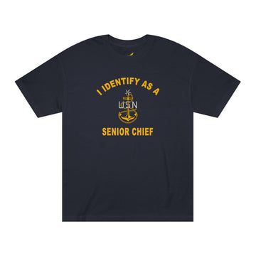 I Identify as a Senior Chief - Navy Senior Chief Petty Officer, Personalized with Number of back - Shop at Hippy's Goodness