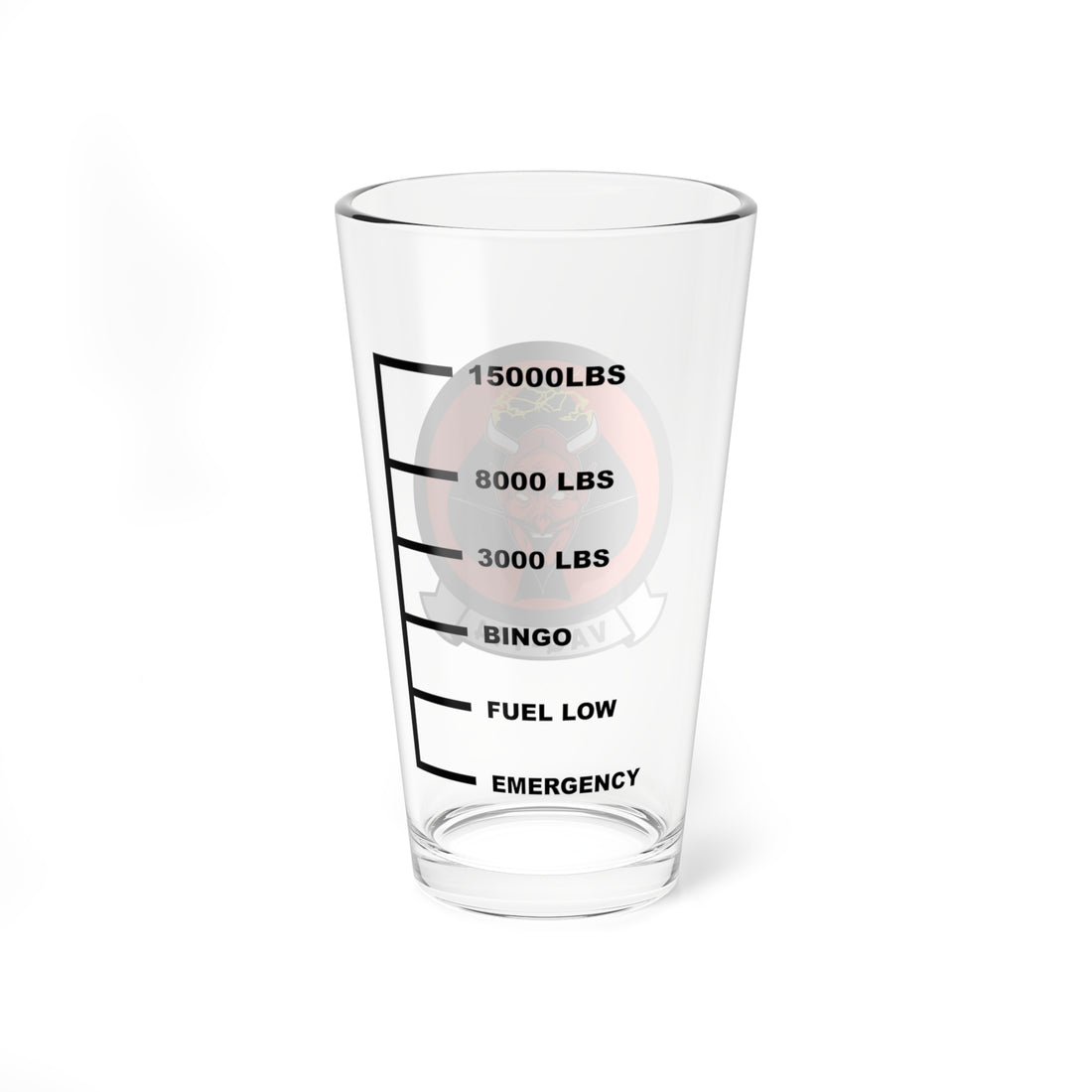 VAQ-144 "Main Battery" Fuel Low Pint Glass 