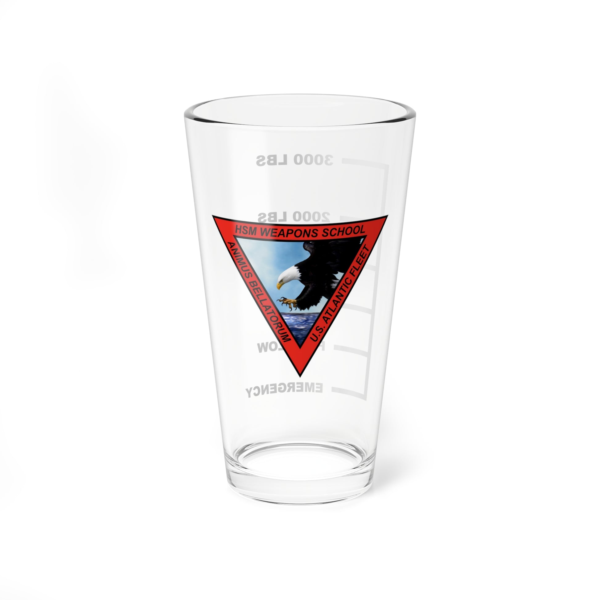 Seahawk Rotary Wing Weapon School Atlantic Fuel Low Pint Glass Mixing Glass 16oz