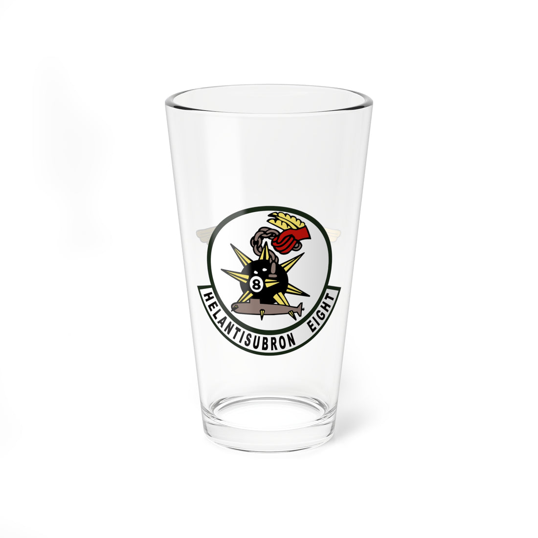 HS-8 Eightballers Aviator Pint Glass
