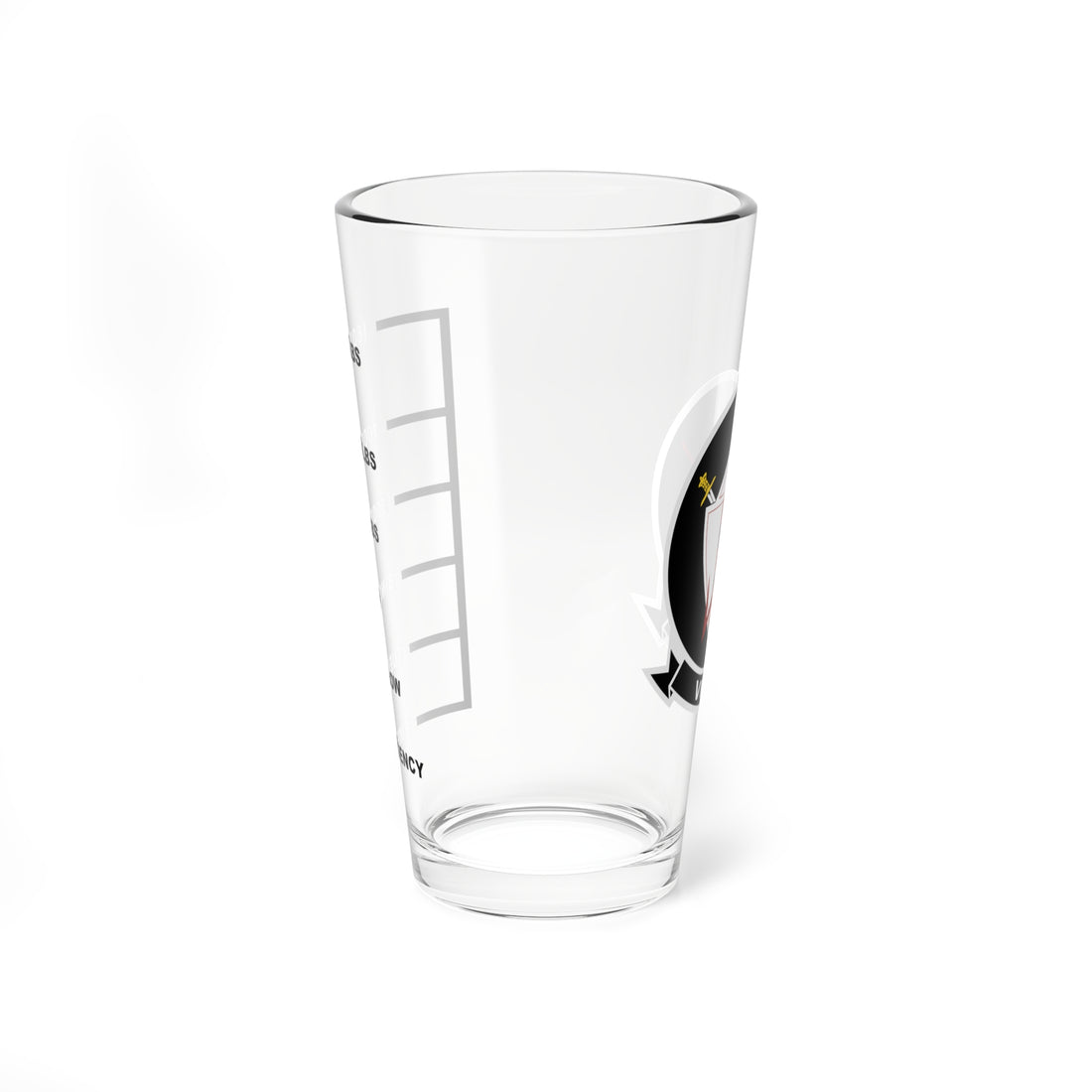 Hippy's Goodness VF-24 Red Checkertails Tomcat Fuel Low Pint Glass 
