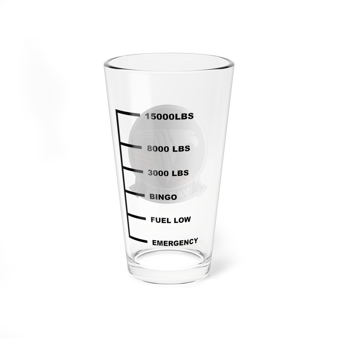 VAQ-141 "Shadowhawks" Fuel Low Pint Glass