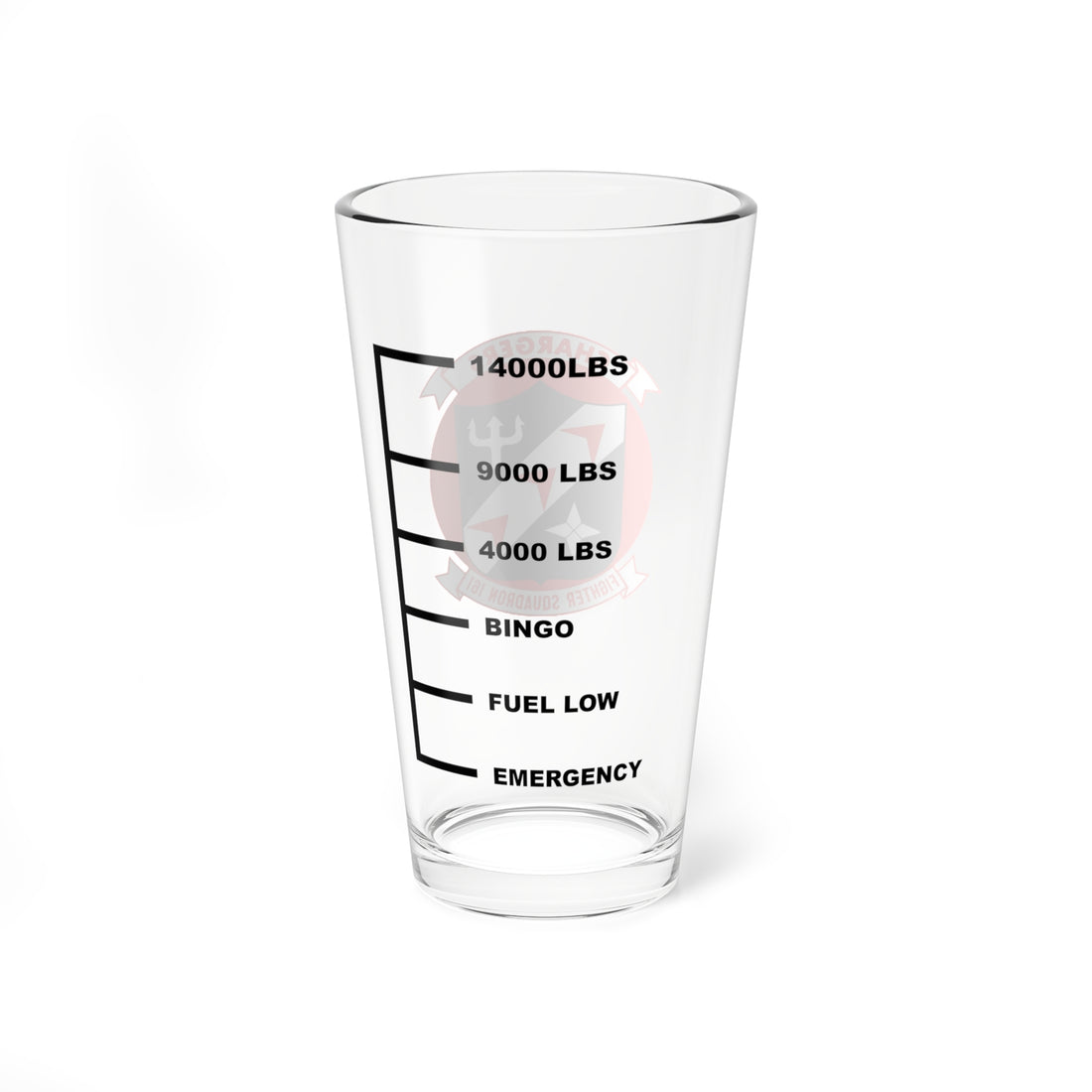 VFA-161 Chargers Shield Logo Fuel Low Pint Glass