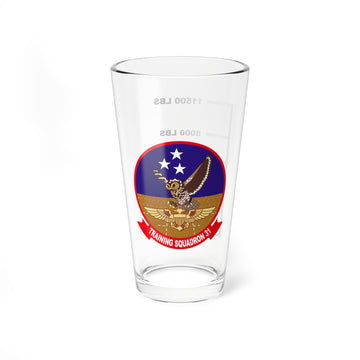 VT-31 "Wise Owls" Fuel Low Pint Glass, Navy Training Squadron flying the T-44C Pegasus