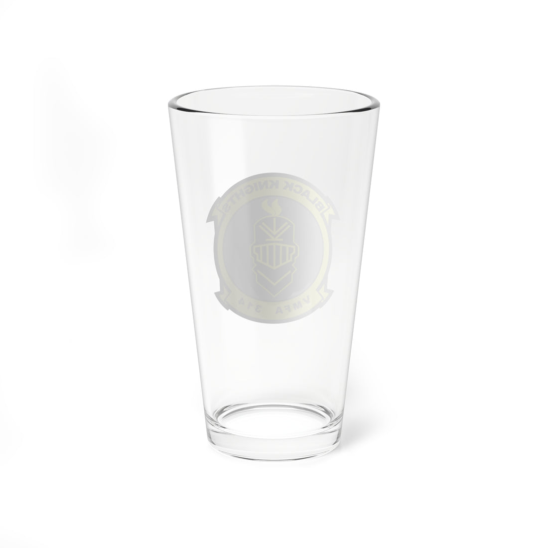 VMFA-314 "Black Knights" -no wings- Pint Glass, Marine Fighter Attack Squadron flying the F-35C Lightning II - Shop at Hippy's Goodness