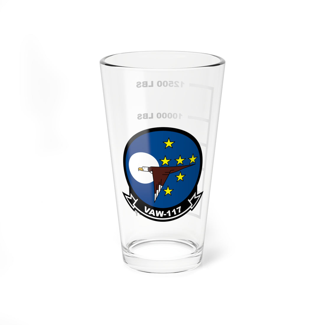VAW-117 Wallbangers Fuel Low Pint Glass 16oz