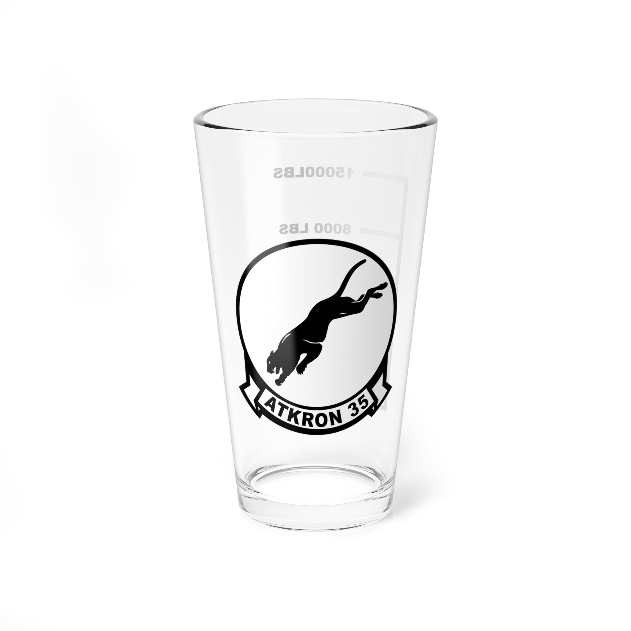 Hippy's Goodness VA-35 Black Panthers Fuel Low Pint Glass