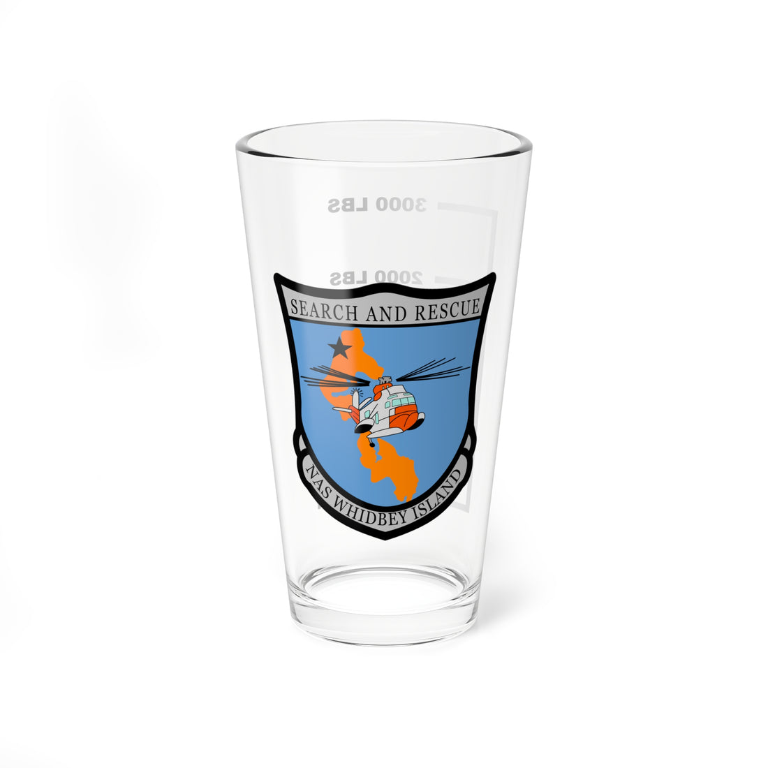 NAS Whidbey Island H-3 Station SAR Fuel Low Pint Glass