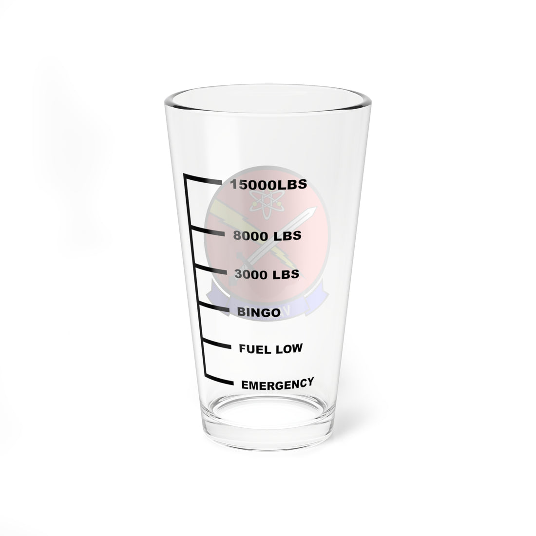VAQ-129 "Viking" Fuel Low Pint Glass