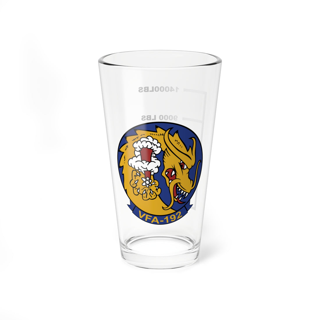 VFA-192 "Golden Dragons" Fuel Low Pint Glass