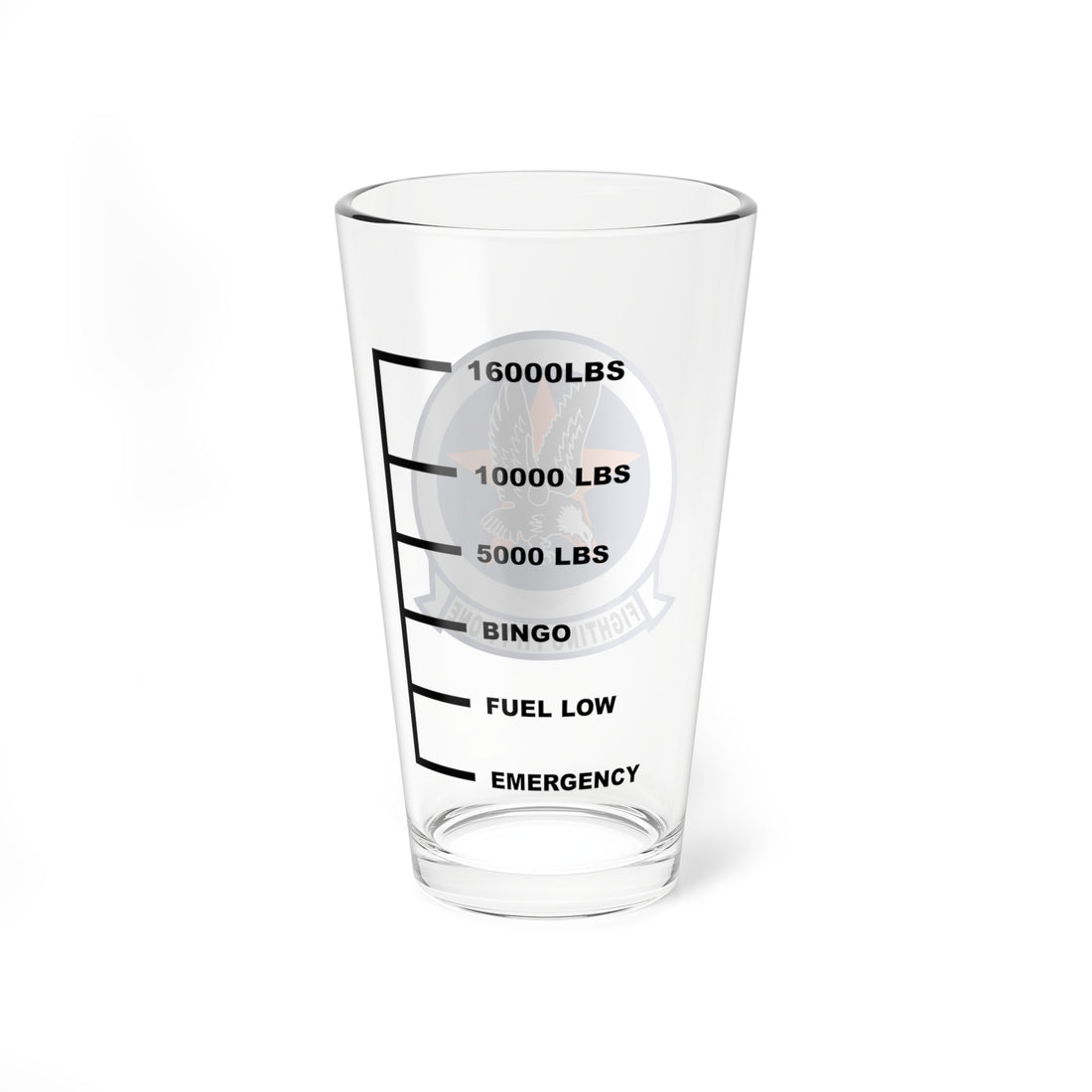 VF-51 Screaming Eagles Fuel Low Pint Glass